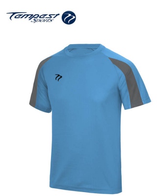 Tempest Lightweight Sapphire Blue Grey Training Shirt